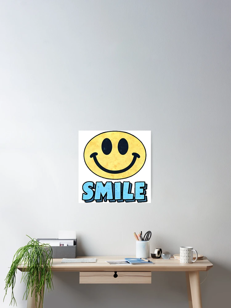 Thumbnail 2 of 3, Poster, Yellow Smiley With Blue Lettering designed and sold by Benjamin9461.