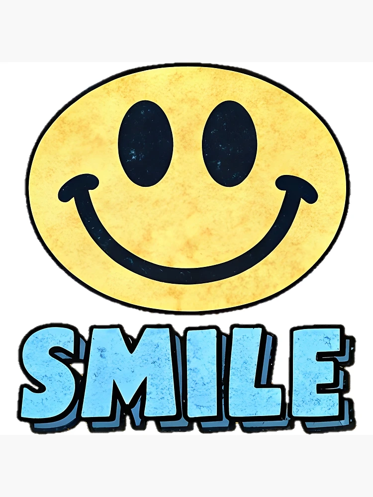 Thumbnail 3 of 3, Poster, Yellow Smiley With Blue Lettering designed and sold by Benjamin9461.