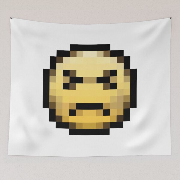 Item preview, Annoyed Smiley Pixel Art designed and sold by Crownaged.