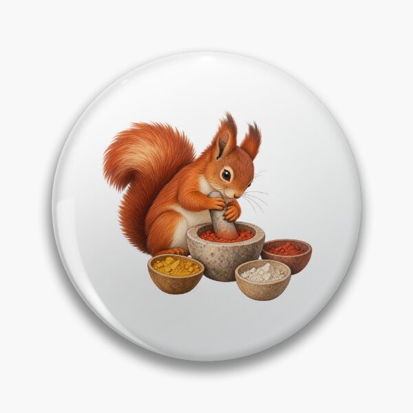 Artikelvorschau, Squirrel Mixing Natural Paint Pigments entworfen und verkauft von JS Creative Studio.