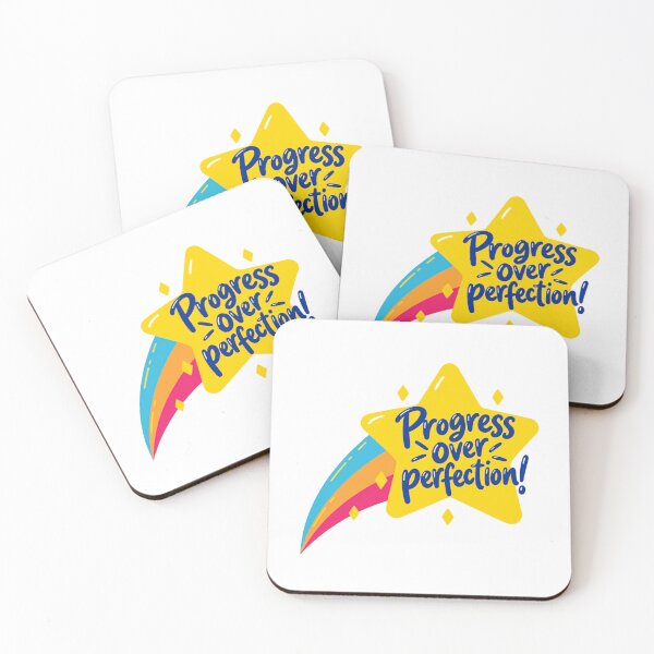 Item preview, Progress Over Perfection Motivational Growth Mindset Self Improvement designed and sold by SkeletonsDanger.