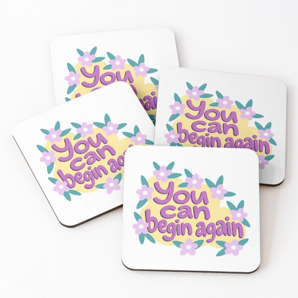 Item preview, You Can Begin Again Motivational Quote New Beginning Positive Inspiration designed and sold by JonesFlora2025.