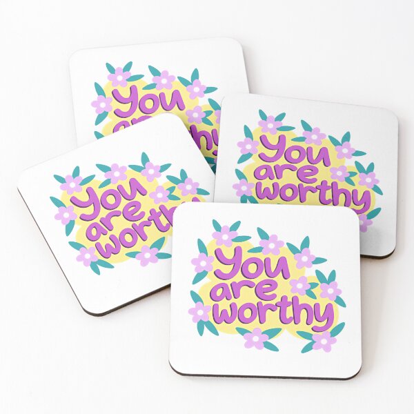 Item preview, You Are Worthy Positive Affirmation Mental Wellness Encouragement designed and sold by JonesFlora2025.