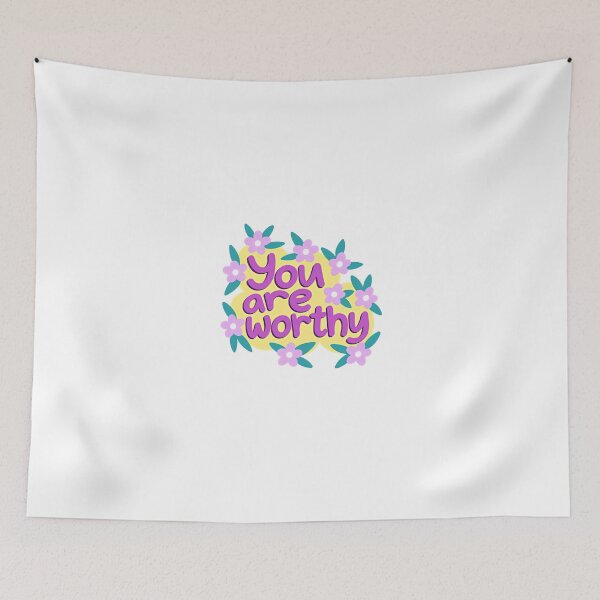 Item preview, You Are Worthy Positive Affirmation Mental Wellness Encouragement designed and sold by JonesFlora2025.