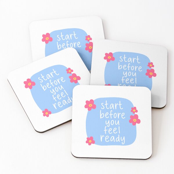 Item preview, Start Before You Feel Ready Motivational Quote Inspirational Encouragement Positive Mindset designed and sold by SkeletonsDanger.