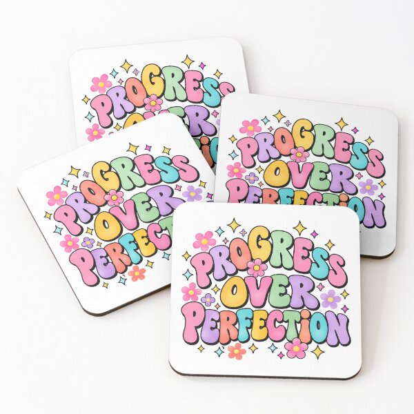 Item preview, Progress Over Perfection Motivational Quote Growth Mindset Self Care Affirmation designed and sold by JonesFlora2025.
