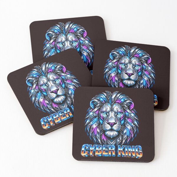 Item preview, Cyber King Futuristic Neon Lion Warrior Graphic designed and sold by Ibrahimsaeed27.