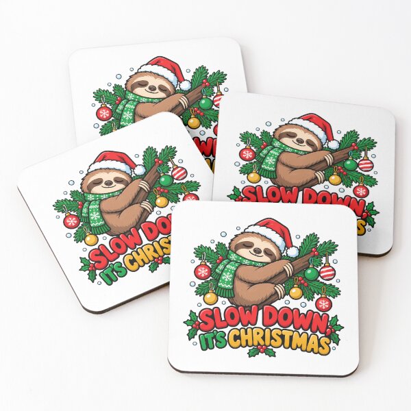 Item preview, Slow Down Its Christmas Sleepy Sloth Cozy Holiday designed and sold by T0LD Studio.