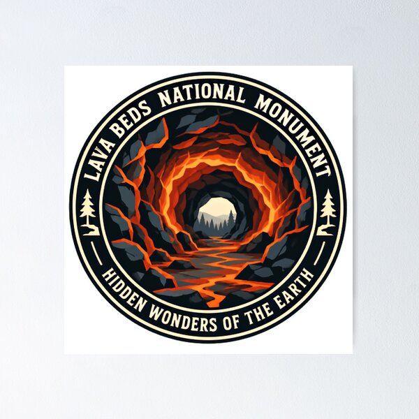 Item preview, Lava Beds National Monument Hidden Wonders Of The Earth Travel Geology Explorer designed and sold by AncientClouds25.