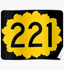 Kansas State Highway K-221 | United States Highway Shield Sign Poster