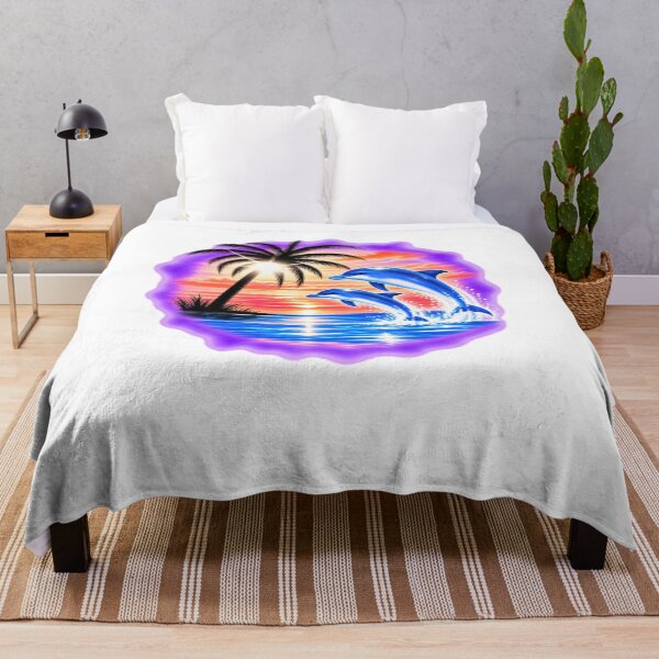Item preview, Y2K Airbrush Beach Dolphins designed and sold by charoen-design.