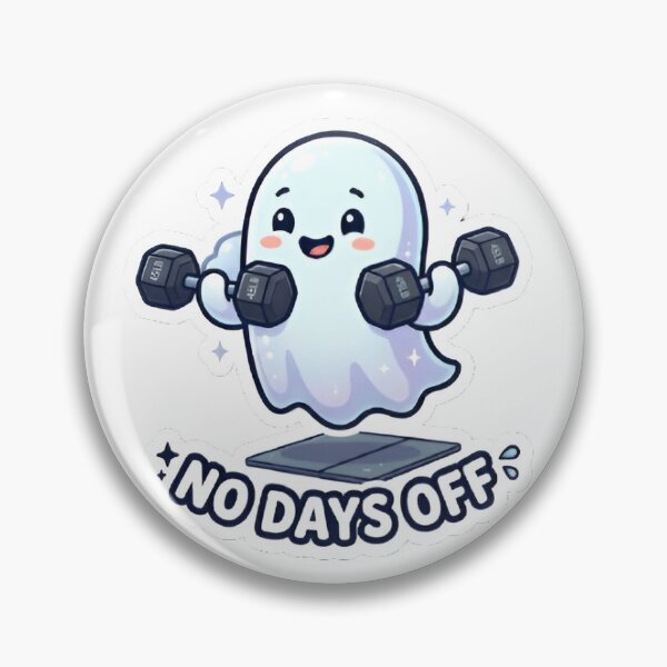Item preview, No Days Off Cute Ghost Gym Meme designed and sold by Funny Label.