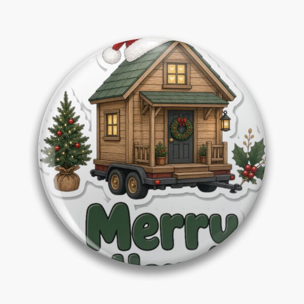 Artikelvorschau, Tiny House Christmas Merry Tiny House-mas Gift entworfen und verkauft von Soft Merch.