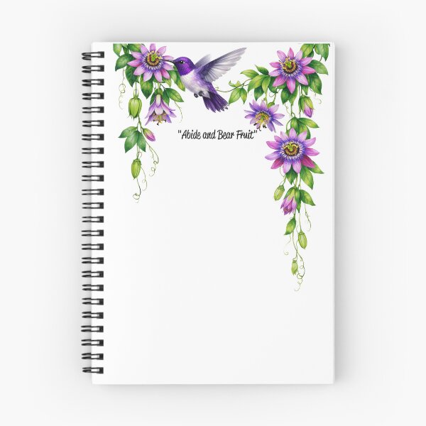 Item preview, "Abide and Bear Fruit" Spiral Notebook designed and sold by StorybookGarden.