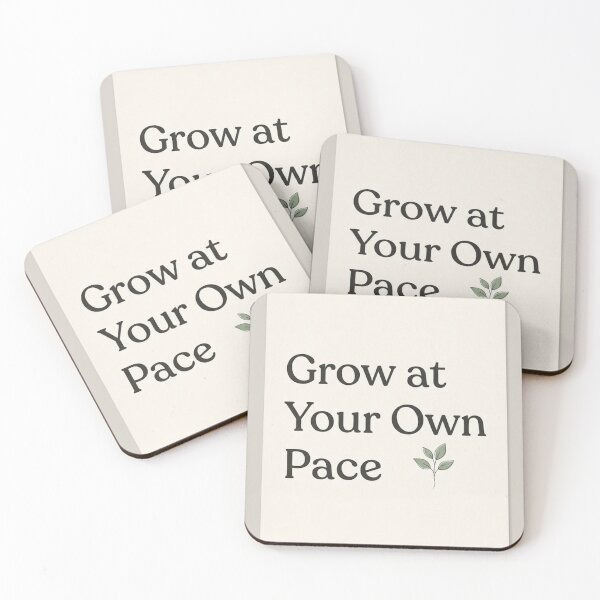 Item preview, Grow at Your Own Pace | Calm Typography Mindfulness Quote Print designed and sold by Zaramodo.