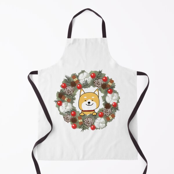 Item preview, A luxury christmas wreath and a shiba inu smiling through the hole designed and sold by neriko.