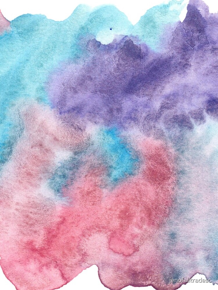 Original Watercolor Painting Wet on Wet color bleed by jenofalltradesc
