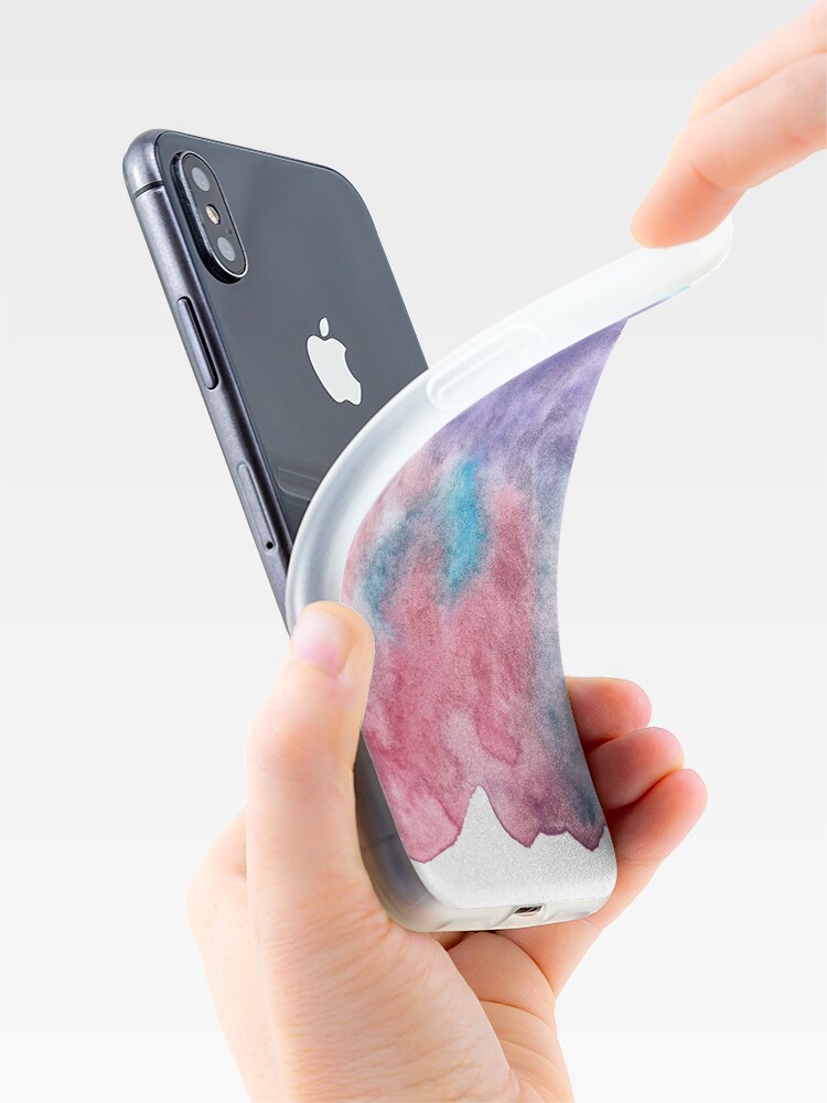 Alternate view of Original Watercolor Painting Wet on Wet color bleed iPhone Case & Cover