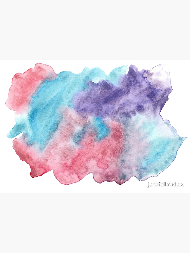 Original Watercolor Painting Wet on Wet color bleed by jenofalltradesc