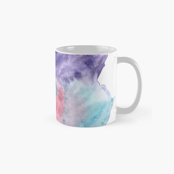 Original Watercolor Painting Wet on Wet color bleed Classic Mug