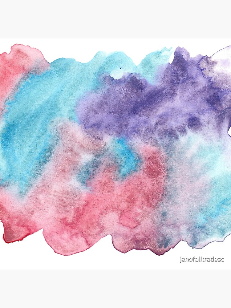 Original Watercolor Painting Wet on Wet color bleed by jenofalltradesc