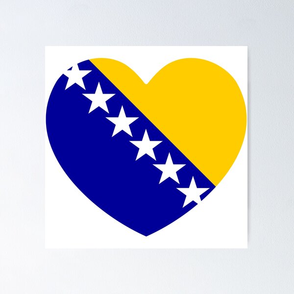 Item preview, I Love Bosnia And Herzegovina Heart Flag BA designed and sold by shitpostee.