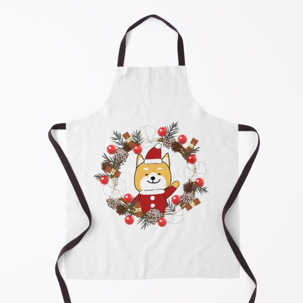 Item preview, A luxury christmas wreath and a santa shiba inu smiling through the hole designed and sold by neriko.