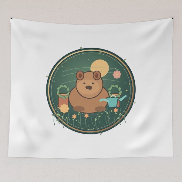 Item preview, Capybara Gardener – Cozy Greenhouse and Plant Lover Art designed and sold by Art Studio Shams.