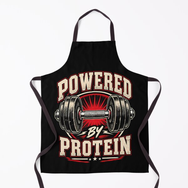 Item preview, Powered By Protein Gym Weightlifting Dumbbell Fitness Workout Muscle Bodybuilder designed and sold by Photo-Sphere101.