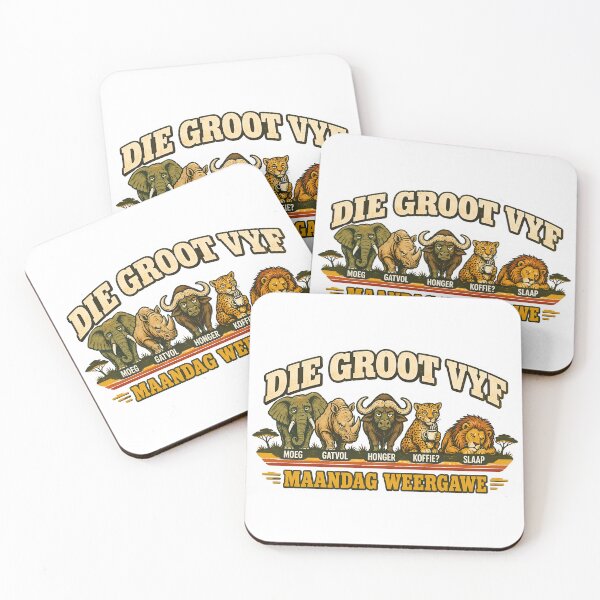 Item preview, Die Groot Vyf Maandag Weergawe South African Big Five Art designed and sold by Driesman.
