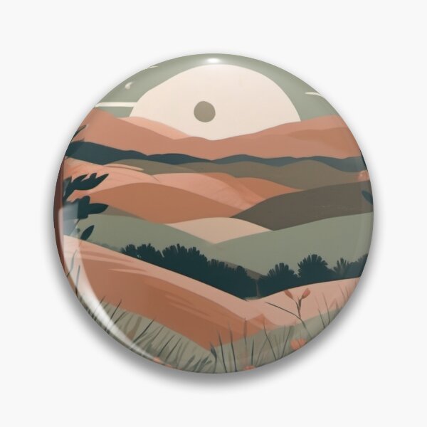 Artikelvorschau, Moonlit Meadow - Boho Landscape Illustration entworfen und verkauft von Hidamari's SHOP.