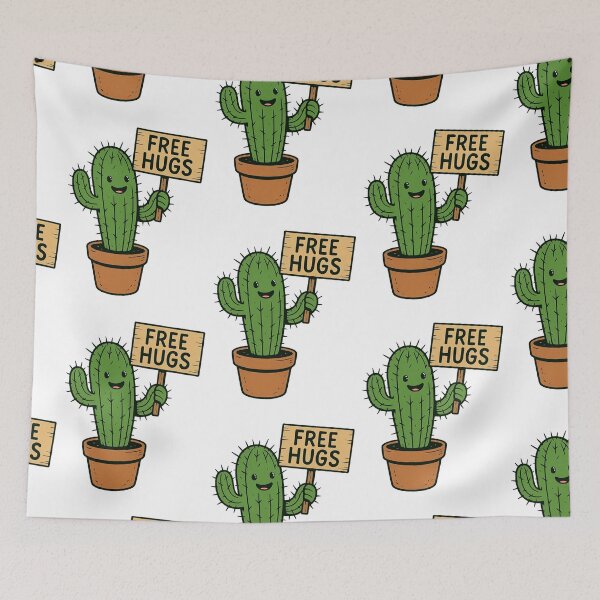 Item preview, Free hugs Cactus designed and sold by Roysdisturbia.