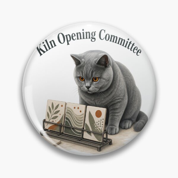 Artikelvorschau, British Shorthair Cat Inspecting Cooled Ceramic Tiles entworfen und verkauft von PurrBloom Studio.