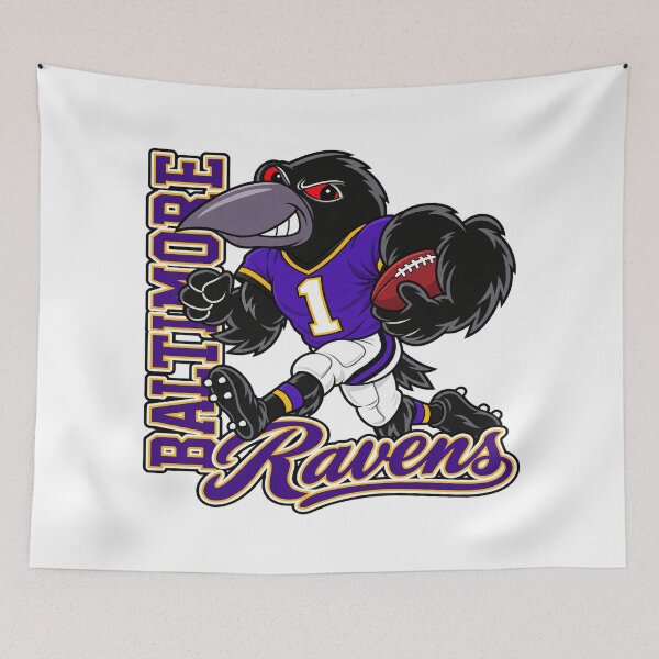 Item preview, Baltimore Ravens NFL Football Logo Mascot Classic Drawing designed and sold by Graphix Nation.