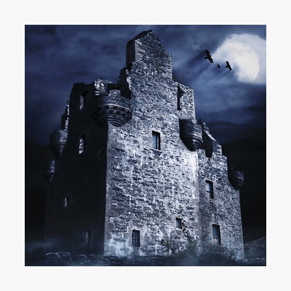 Moonlit Castle Photographic Print