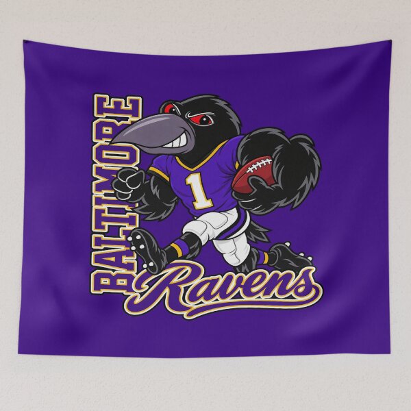 Item preview, Baltimore Ravens NFL Football Logo Mascot Classic Drawing designed and sold by Graphix Nation.