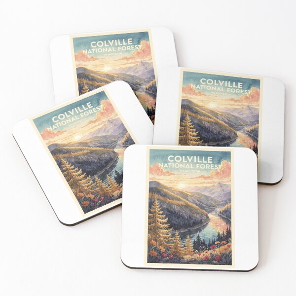 Item preview, Colville National Forest Washington Vintage Watercolor Travel designed and sold by Teelogic.
