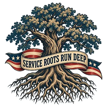 Artwork thumbnail, Patriotic Tree Roots Service Ribbon by Trailember