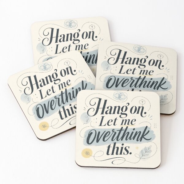 Item preview, Hang On Let Me Overthink This Typography designed and sold by OLEANS.