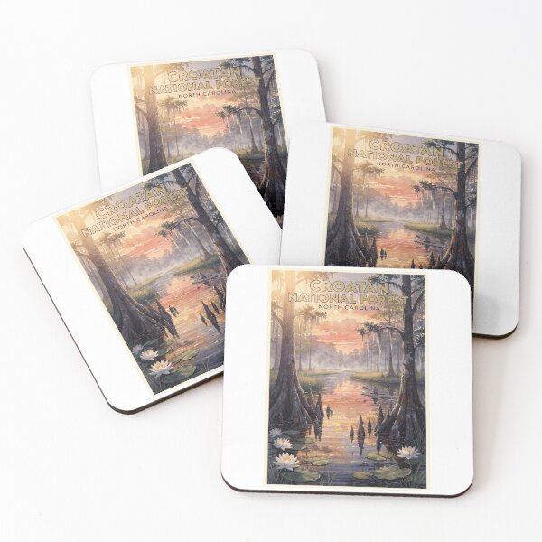 Item preview, Croatan National Forest North Carolina Vintage Watercolor Travel designed and sold by Teelogic.