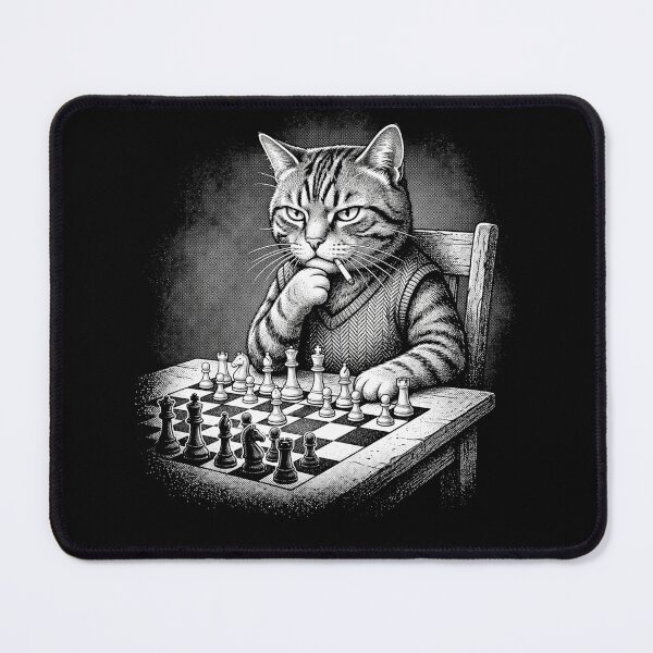 Item preview, Chess Player Cat designed and sold by dudelinart.