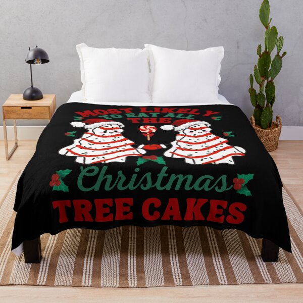 Item preview, Most Likely To Eat All The Christmas Tree Cakes – Funny Retro Christmas Foodie Graphic Tee for Dessert Lovers designed and sold by Teetreasure2.