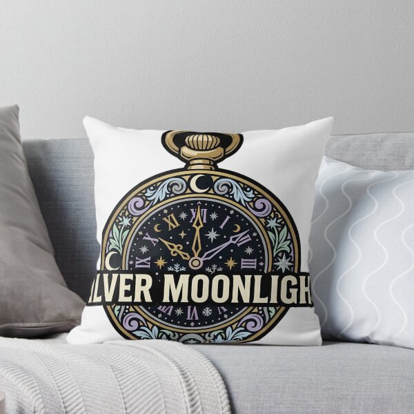 Item preview, Silver Moonlight Moonlit Pocket Watch - Brass Case Winter Pastel Goth Object Emblem designed and sold by IllumeInk.