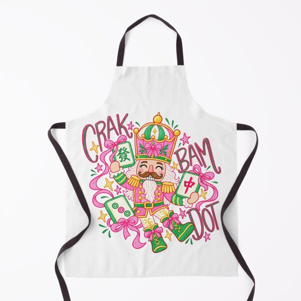 Item preview, Pink Christmas Nutcracker Holding Mahjong Tiles designed and sold by Taniyah Gomes.