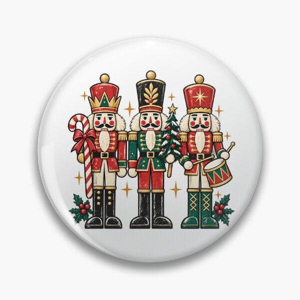 Item preview, Vintage Christmas Nutcracker Trio with Festive Accessories designed and sold by TiaraHans.