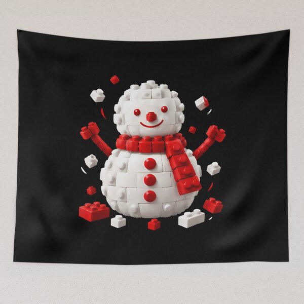 Item preview, Snowman Building Bricks Toy Blocks Winter Holiday designed and sold by Andrea-Nixona.