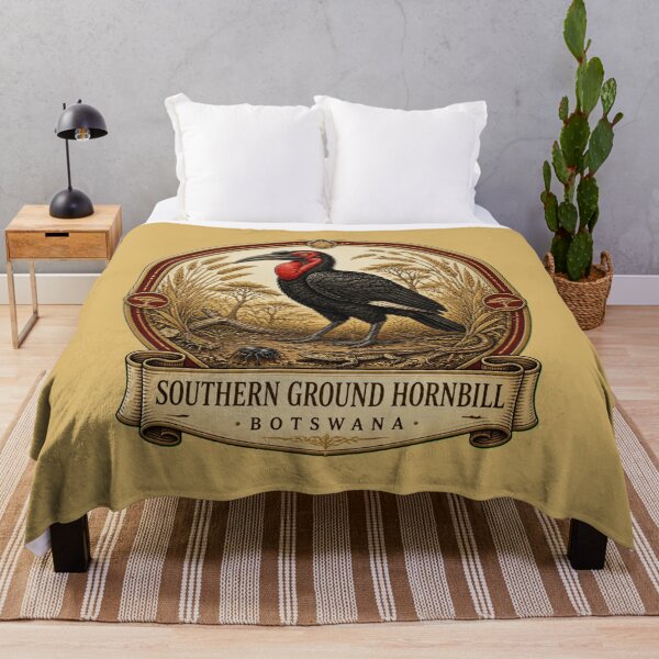 Item preview, Botswana bird medallion southern ground hornbill designed and sold by The Digital Compass.