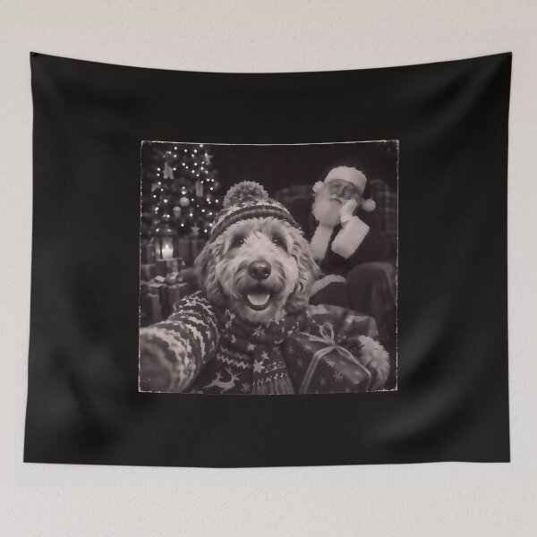 Item preview, Christmas Dog Goldendoodle Selfie Santa Holiday Matching designed and sold by dan1el-kratolin.
