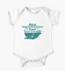 Rettet unsere Ozeane Baby Body Kurzarm