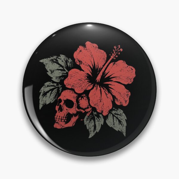 Item preview, Skull Hibiscus | Grunge Floral designed and sold by Joselyn-Shields.